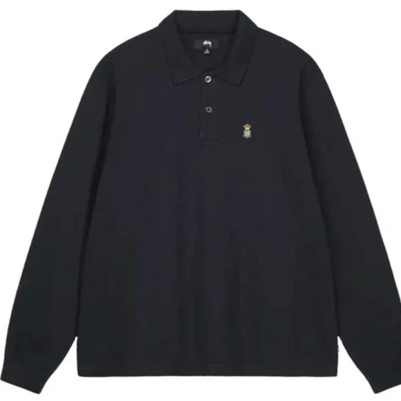 Stussy Ribbed Polo Shirt - Picture 1 of 8